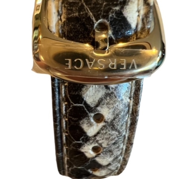 VERSACE Flair 26MM Stainless Steel & Leather Strap Watch - NWT - Picture 8 of 12